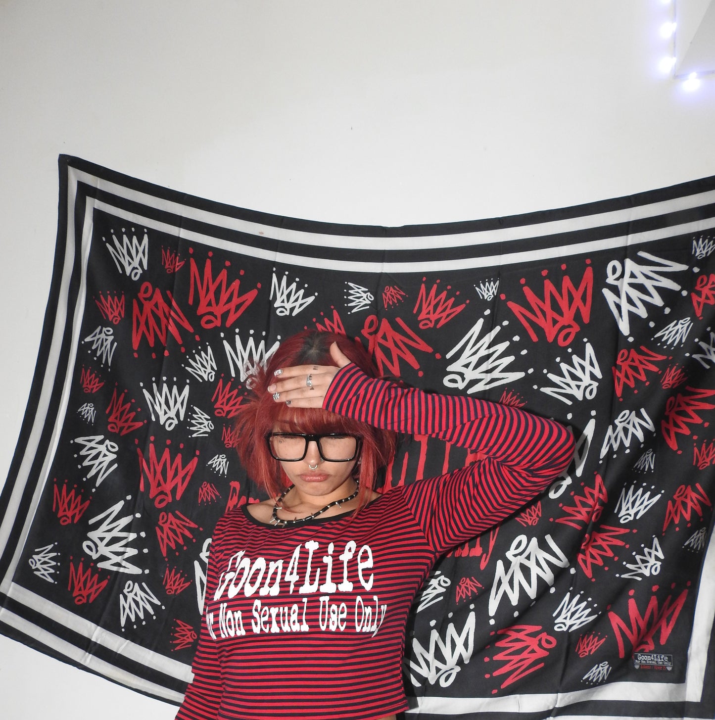 Marinière crop top Rouge & Bleu nuit